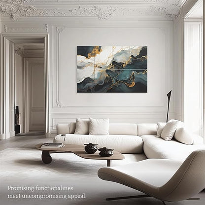 8-Pack Acoustical Wall Panels 48x32 Inches Acoustic Panels Sound Absorbing Decorative Sound Dampening Panels for Studios, Offices, Theaters, Adhesive Included