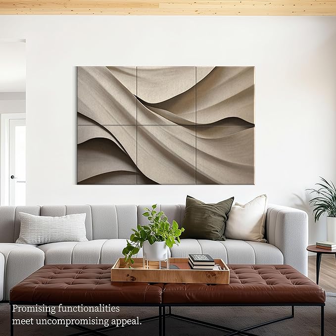 6-Pack Sound Absorbing Panels 72x48 Inch Acoustic Wall Panels for Home, Office, or Studio – Sleek Design, Simple Setup