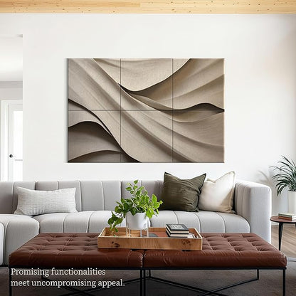 6-Pack Sound Absorbing Panels 72x48 Inch Acoustic Wall Panels for Home, Office, or Studio – Sleek Design, Simple Setup