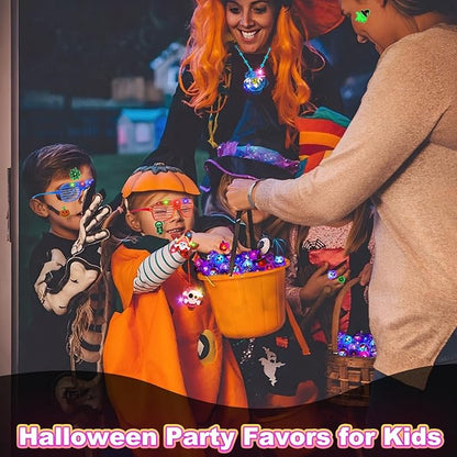 Halloween Party Favors for Kids, 72 Pack Glow in the Dark Toys Bulk Halloween Toys for Girl Boy School Classroom Goodies Bags Fillers Party Supplies Trick or Treats Gifts