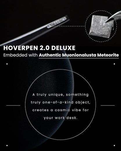 Novium Hoverpen 2.0 Interstellar Edition - Space Black, Unisex, Ballpoint Pen, 23.5 Degree Angle, Schmidt Ballpoint Refill, No Spills, No Spotting, No Explosions