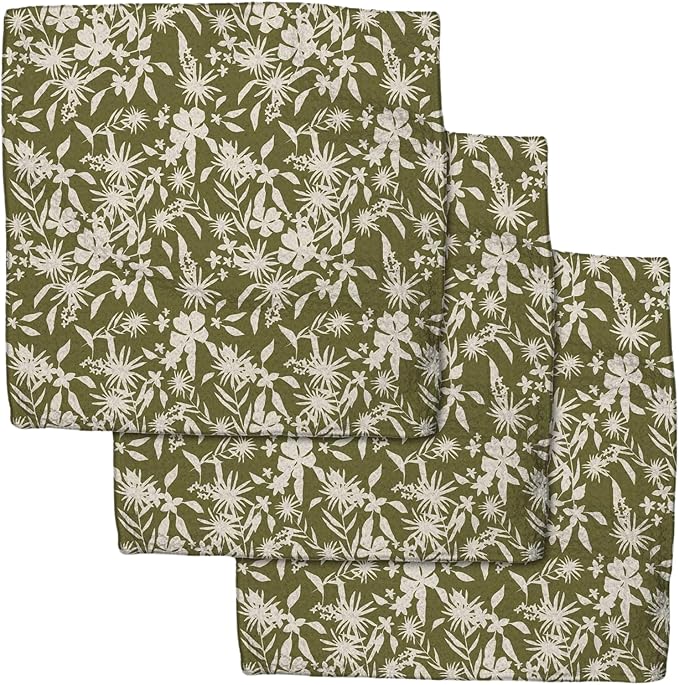 GEOMETRY Fall Dish Towels Quick Dry Premium with Geoweave 3 Pack Leafy Luxe 10x10