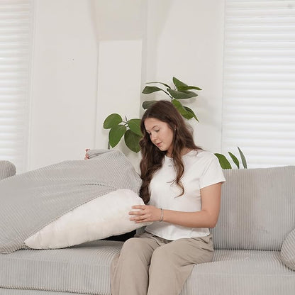 EASE MOOSE Oversized Sectional Modular Sofa,L Shape Sectional Couch with Ottoman,Deep Seat Cloud Couch for Living Room，Removable Cover