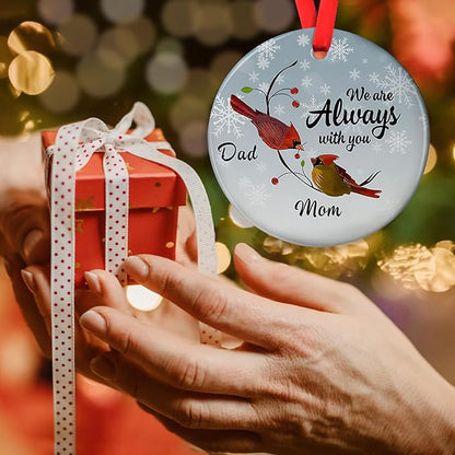 Cardinal Christmas Ornament - Memorial Ornament for Dad and Mom - Sympathy Gift - Thinking of You Remembrance Gift