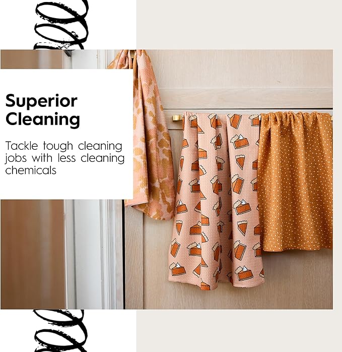 GEOMETRY Fall Kitchen Towels Quick Dry Microfiber Fall Dish Towels Premium Quick Dry Towel Fall Delight 2 Pack Set