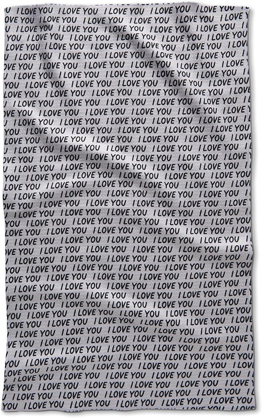 GEOMETRY Kitchen Towels Quick Dry Microfiber Premium Towel Love You More Valentines Gifts for Mom