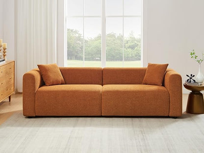 VANOMi Living Room Furniture Sets Include 95" Sofa & 42" Arm  chairs, Boucle Upholstered Oversized Couch with Pillows, Living Room Furniture Set for Bedroom Apartment (Curry, 2 Sofas+1 Chair)