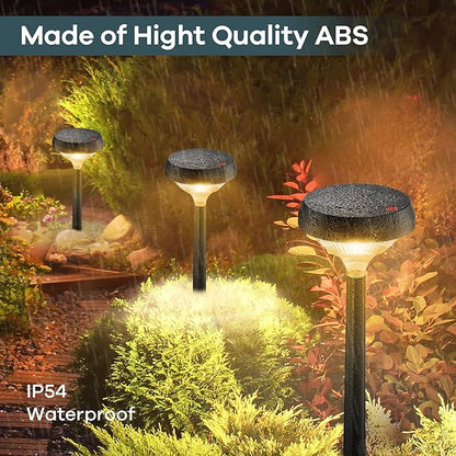 Linkind Solar Lights Outdoor 8 Pack, Solar Pathway Lights, Warm White Landscape Path Lights Waterproof for Walkway Yard Garden Driveway