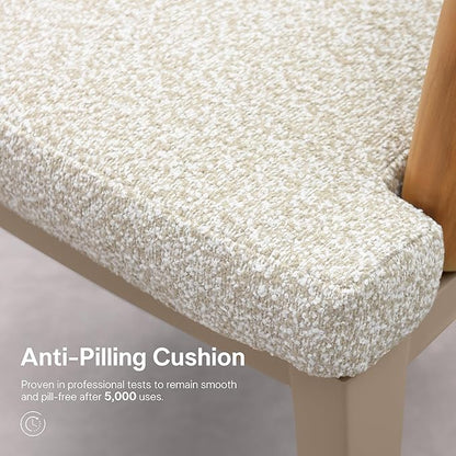 PURPLE LEAF Outdoor Dining Table Set for 12, Aluminum Outdoor Patio Table and Chairs Set with Olefin Cushions, 13 Pieces Patio Furniture Set for Garden or Deck, Beige