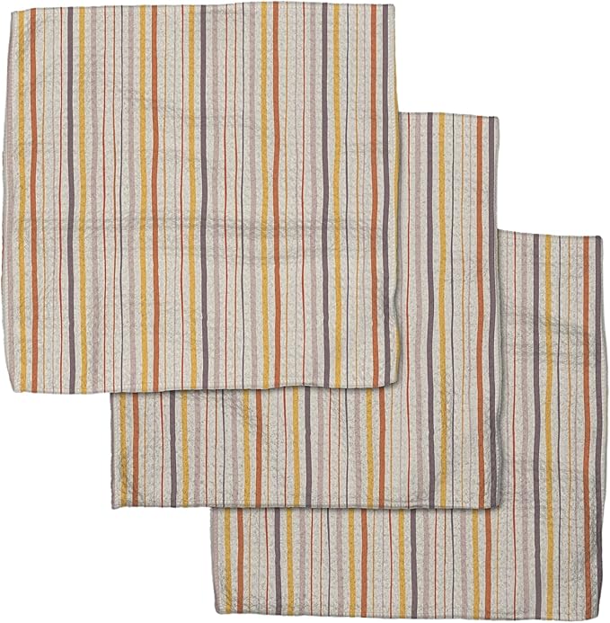 GEOMETRY Kitchen Dish Cloths Quick Dry Premium Dish Rags with Geoweave 3 Pack Set Stripe Season