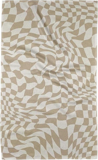 GEOMETRY Fall Kitchen Towels Quick Dry Microfiber Premium Checkered Fall 1 Pack 18x30