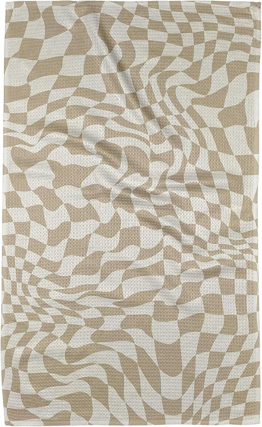 GEOMETRY Fall Kitchen Towels Quick Dry Microfiber Premium Checkered Fall 1 Pack 18x30