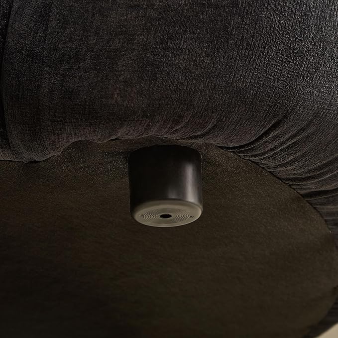 KEIKI 126" Curved Oversized Boucle Sectional Sofa with Love Heart Design, Modern 5-Seater Polyester Couch with 2 Decorative Pillows and Rolled Arms, Easy Assembly, for Apartment, Living Room, Black