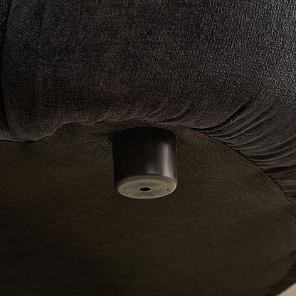 KEIKI 126" Curved Oversized Boucle Sectional Sofa with Love Heart Design, Modern 5-Seater Polyester Couch with 2 Decorative Pillows and Rolled Arms, Easy Assembly, for Apartment, Living Room, Black