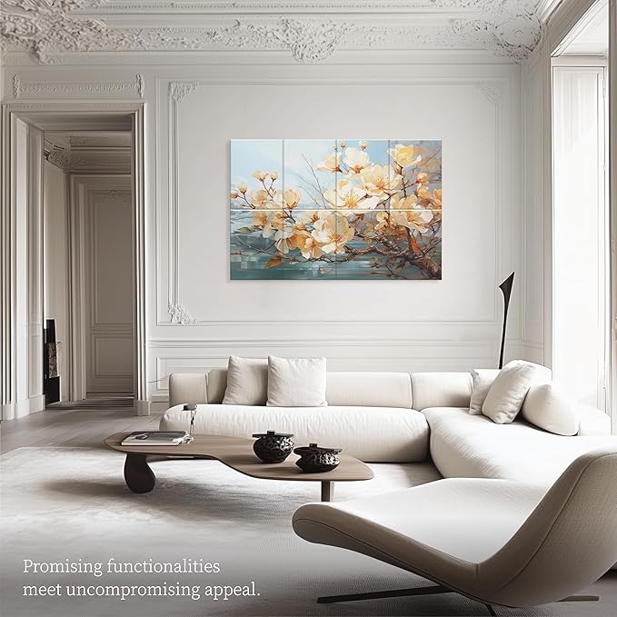 8 Pack Art Acoustic Panels 48x32 Inches Sound Absorbing Panels Acoustic Treatment for Studios, Offices, Theaters, Adhesive Included