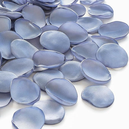 Floroom 300pcs Rose Petals Dusty Blue Faux Silk Flower Petals for Wedding Flower Girl Basket Aisle Scatter Dinner Table Centerpieces Party Confetti Bridal Shower Romantic Night Decoration