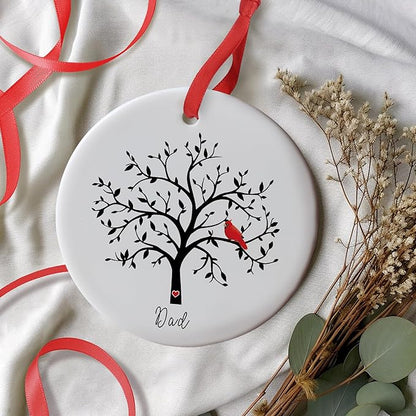 Memorial Cardinal Ornament Gift, Sympathy Gifts for Loss of Dad, in Loving Memory of Dad, Memorial Christmas Ornament Dad, Bereavement Gift, Loved One in Heaven