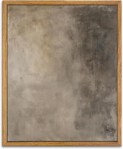 KBKBART Framed Neutral Wall Art, Earthy Abstract Canvas Oil Painting, Minimalist Textural Artwork Wall Decor, Neutral Gallery Art Prints for Bedroom Living Room, Gallery, Gifts for Friends or Family (8"x10")