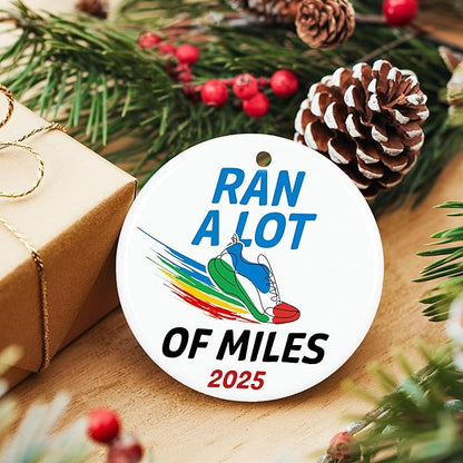ZAGKOO Christmas Running Gifts for Women, Men - Running Ornament for Christmas Tree, Cross Country Gifts for Runners Women, Track Runner Female - Marathon Gift Ideas - Ceramic Ornament 2025 Decoration