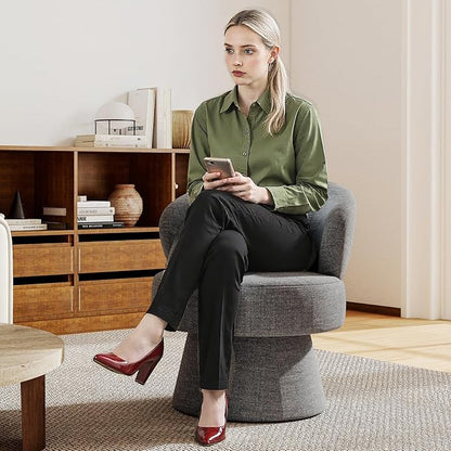 360° Swivel Accent Chairs, Modern Chenille Upholstered Boucle Dining Chair with Back, Vanity Chair Accent Armchair Side Chairs for Dining/Living Room, Bedroom, Gray