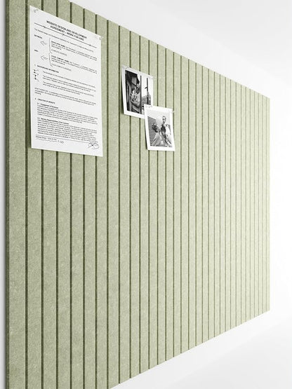 Bumusty Large Cork Board Alternative-47 x35 Felt Bulletin Board Tiles, with 30 Pushpins, 70 Adhesive Tabs, 12-Pack Slat Wall Paneling, Cork Boards for Office Push Pin Board Felt Board-Sage