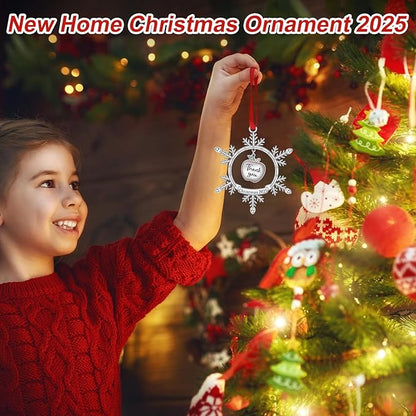 Thank You Teacher Christmas Ornament, Teacher Ornament 2025 for Kindergarten Teachers Gift, Metal Christmas 2025 Snowflake Hanging Ornaments for Teachers