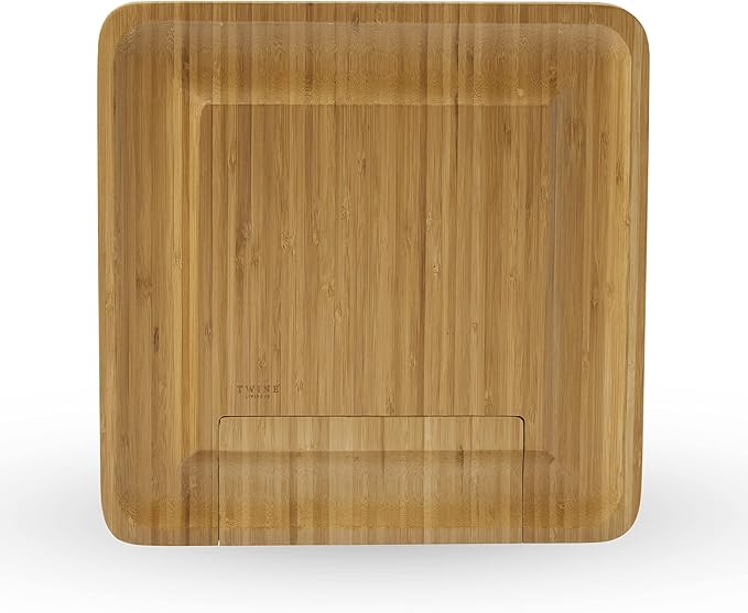 Twine Four Piece Bamboo Knives Set Wood Cheese Boards Serveware, Natural,10162