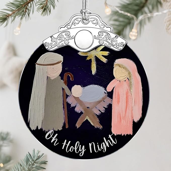 Nativity Ornament | Nativity Scene | Christmas Ornament | Christmas Decoration | Holiday Decor | Religious Gifts | Christian Gifts | Gift Exchange | Gift Idea - Pattern A
