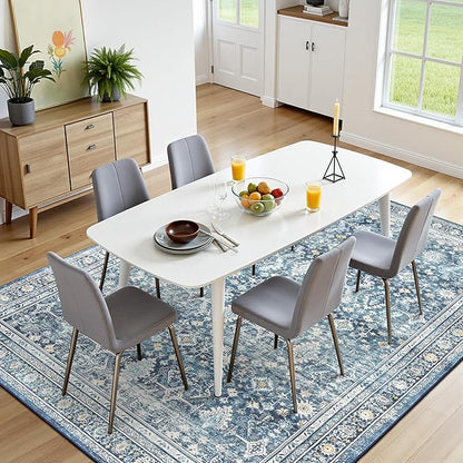 Lofus 5x7 Area Rug for Living Room,Blue Washable Area Rugs with Non-Slip Backing,Soft Boho Carpets for Bedroom Dining Room Home Office Indoor Nursery