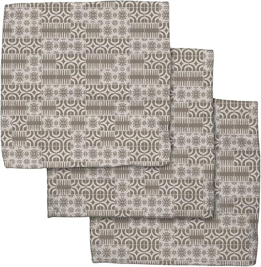 GEOMETRY Kitchen Dish Cloths Quick Dry Premium Dish Rags with Geoweave Sandy