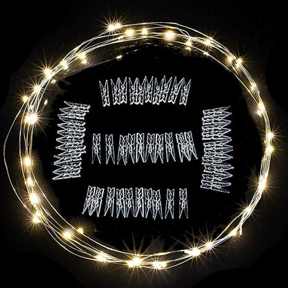 17Ft 50 LED Fairy String Lights with Clear Clips - Perfect for Dorm, Bedroom, Wedding Decor