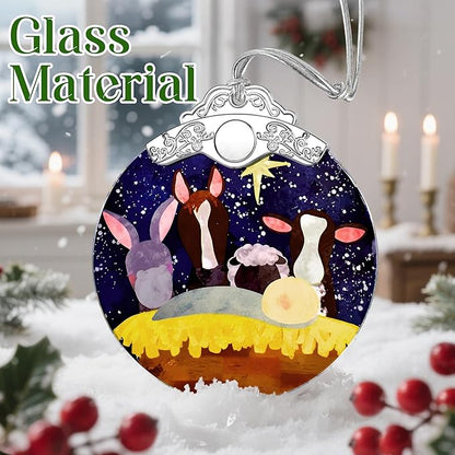 Nativity Ornament | Nativity Scene | Christmas Ornament | Christmas Decoration | Holiday Decor | Religious Gifts | Christian Gifts | Gift Exchange | Gift Idea - Pattern C