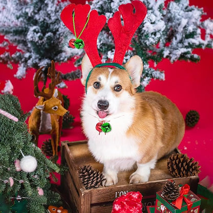 Augshy 200 Pieces Jingle Bells 2/5 Inch Craft Bell Bulk for Christmas Home and Pet Decorations Xmas Decor Party Favors Supplies (Red and Green)