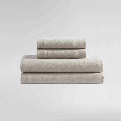 Calvin Klein - King Bed Sheets, Soft Melange Flannel Bedding Set with Deep Pockets, Oeko-TEX Certified (Melange Flannel Natural, King)