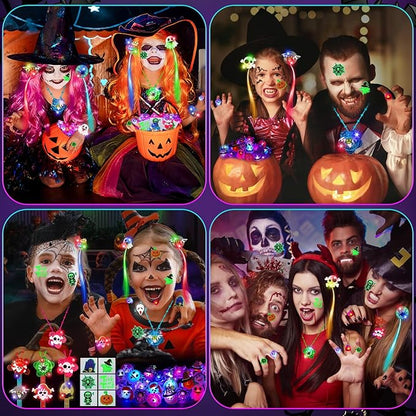 Halloween Party Favors for Kids, 84 Pack Glow in the Dark Toys Halloween Toys Bulk for Halloween Party School Classroom Prizes Goodie Bags Trick or Treats Gifts