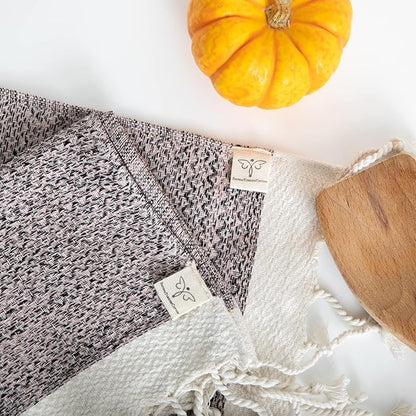 SMYRNA TURKISH COTTON Vintage Series Kitchen Dish Towels Pack of 6, Machine Washable Wash Cloths, Ultra Soft, Absorbent, Prewashed and Quick Dry Turkish Dish Towels, 12x12 Inch (Blush Pink)