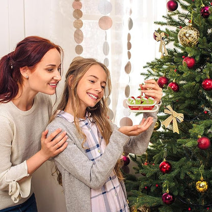 2025 Dated Merry Christmas Ornament for Holiday Party Decor, Metal Ornament for Home, Xmas Gift Cute Tree Decorations