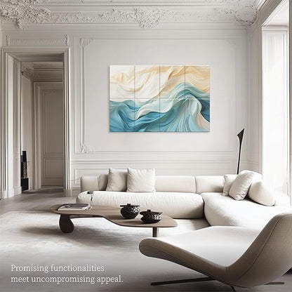 8-Pack Acoustical Wall Panels 48x32 Inches Art Acoustic Panels Decorative Sound Dampening Panels for Studios, Offices, Theaters, Adhesive Included