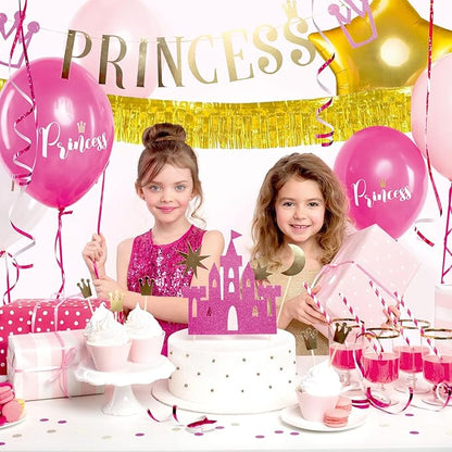 12 Pack 10 Feet Metallic Foil Fringe Garland Tinsel Streamers Banner, Gold Wall Hanging Tinsel Fringe Banners for Parade Floats, Wedding, Birthday, Christmas, New Year Party Decorations