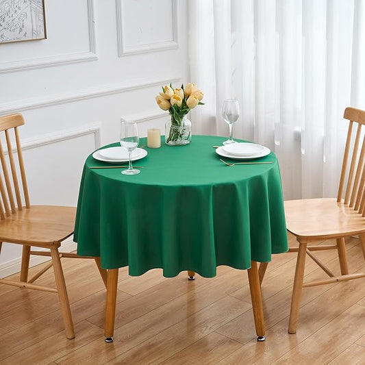 Hunter 6 Pack Round 60 Inch Tablecloth, Premium Polyester Table Cloth Washable Table Cover Stain and Wrinkle Resistant Decorative Table Cover for Party Wedding