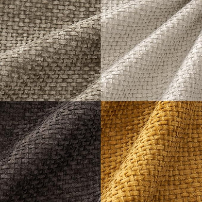 MIULEE Pack of 4 Throw Pillow Covers 18x18 Inch Neutral Gold/Brown Soft Decorative Chenille Pillow Covers Farmhouse Accent Cushion Covers for Boho Home Decor Bedroom Living Room