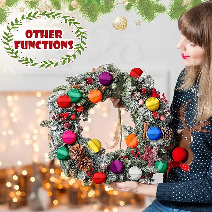 Syhood Christmas Satin Balls Christmas Silk Ball Ornaments Satin Silk Xmas Tree Hanging for Xmas Tree Decor Holiday Party Decorations(48 Pcs,Multicolor,1 Inch)