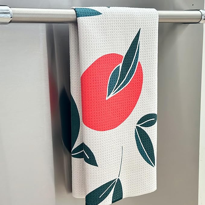 HONED Premium Microfiber Kitchen Dish Towels Set of 2 Quick Dry Waffle Tea Towels 18x30 Tabletop Decor
