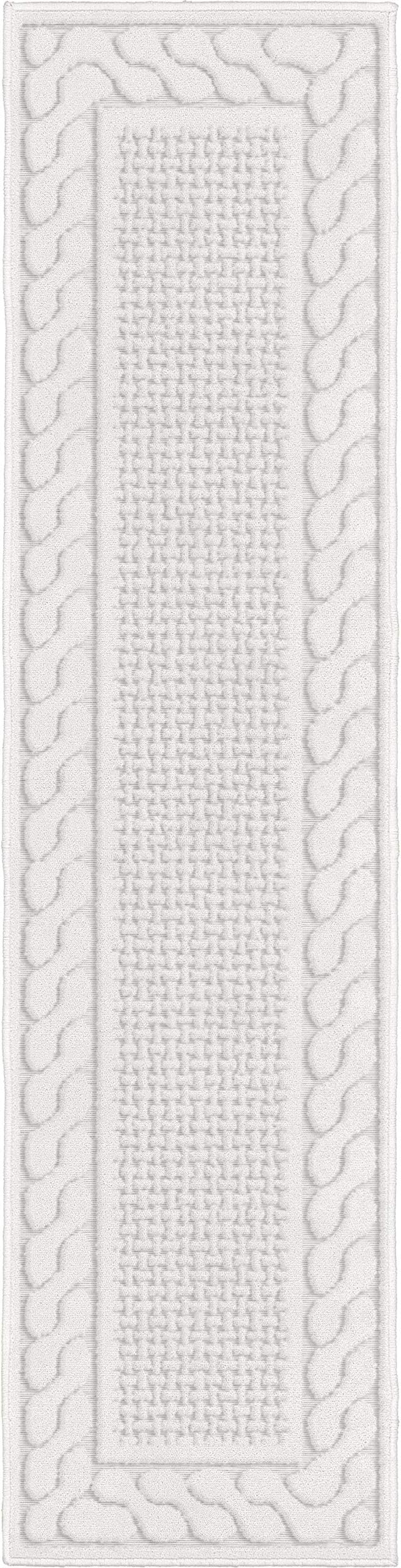 My Texas House Picket Fences Runner Rug 1.11x7.6 Indoor Outdoor, Natural