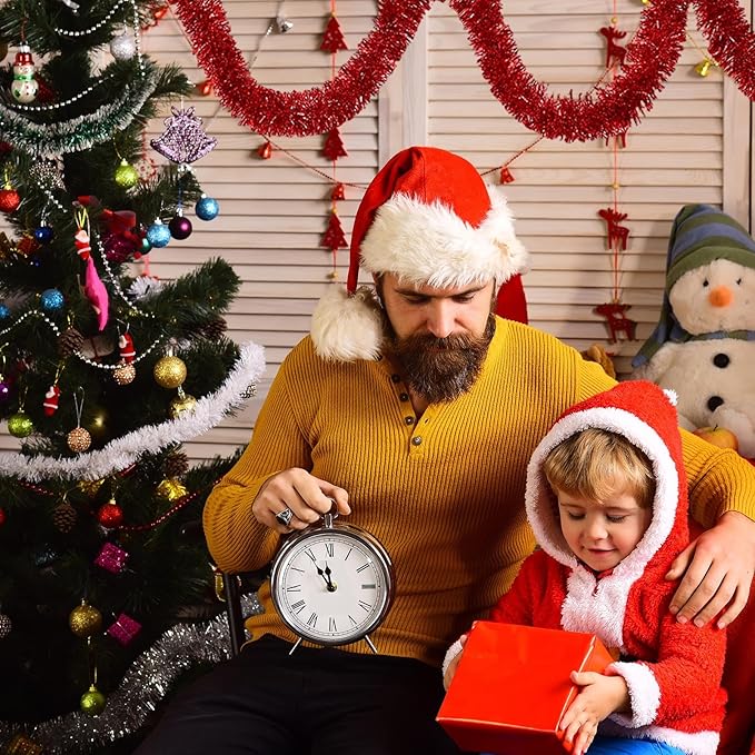 50 Feet Red Christmas Tinsel Garland, Metallic Foil Twist Garland Wall Hanging Tinsel Banner Backdrop for Parade Floats, Easter, Mother's Day, Wedding Party Decorations (2in x 50ft)