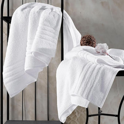 Hammam Linen Jumbo Large Bath Sheets Towels 2 Pack 35 x 70 Inches Soft Premium Quality 100% Cotton Towels, White