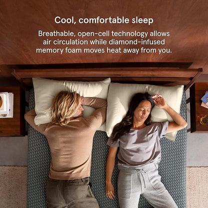 Tuft & Needle Mint Hybrid Medium Plush King Mattress, Cooling Diamond Infused Memory Foam, Individually-Wrapped Coils, 100 Night Trial, Fiberglass-Free, CertiPUR-US, 10-Year Limited Warranty