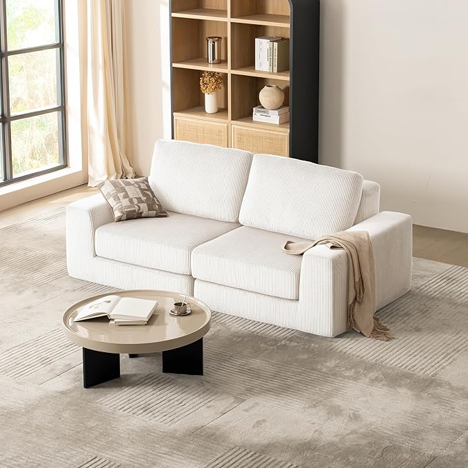 80.31‘’ Boneless Couch Cloud Modular Sectional Couches for Living Room, Modern Oversize Sofa with Deep Seat, Modular Loveseat Sofa, No Assembly Required