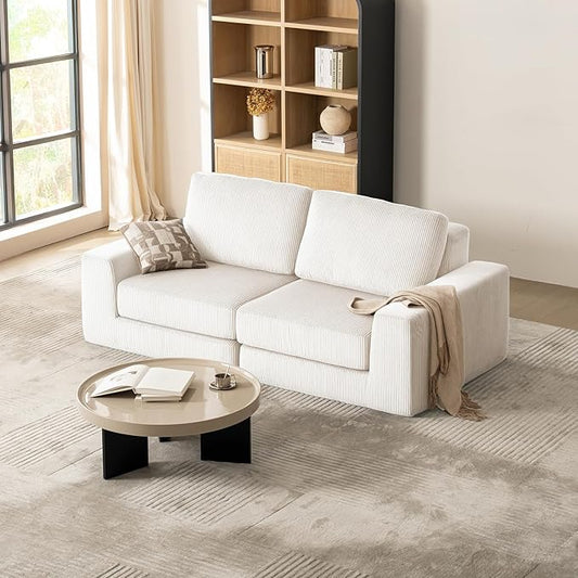80.31‘’ Boneless Couch Cloud Modular Sectional Couches for Living Room, Modern Oversize Sofa with Deep Seat, Modular Loveseat Sofa, No Assembly Required