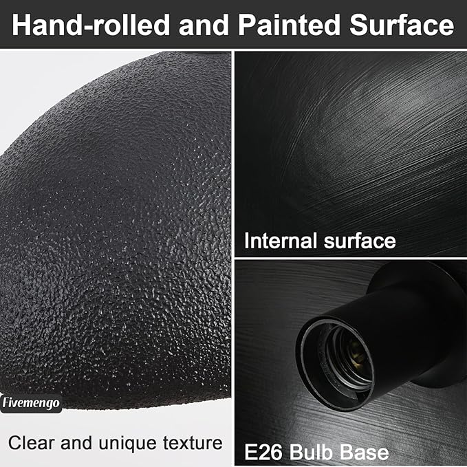 19.7in Wabi Sabi Pendant Lights Kitchen Island Lighting Fixture Ceiling Mount Black Modern Japanese Lamp Japandi Chandelier for Dining Living Room Hallway Bedroom Restaurant Hanging Lamp